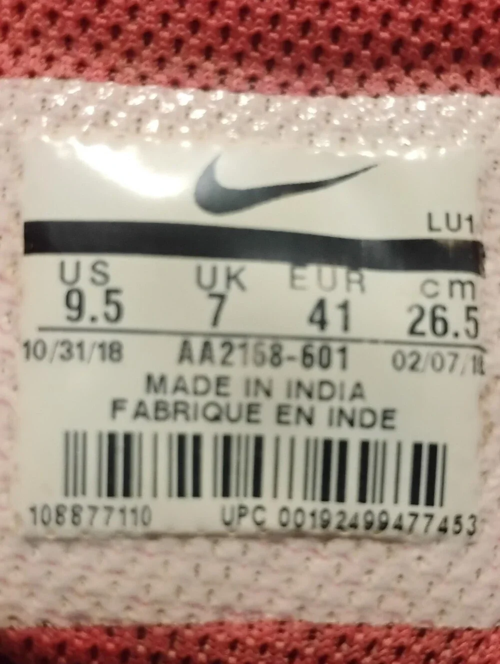 Nike Women's Air Max Axis Sneakers Running Shoes in Pink/Melon/Coral, Size 9.5 - Picture 14 of 16